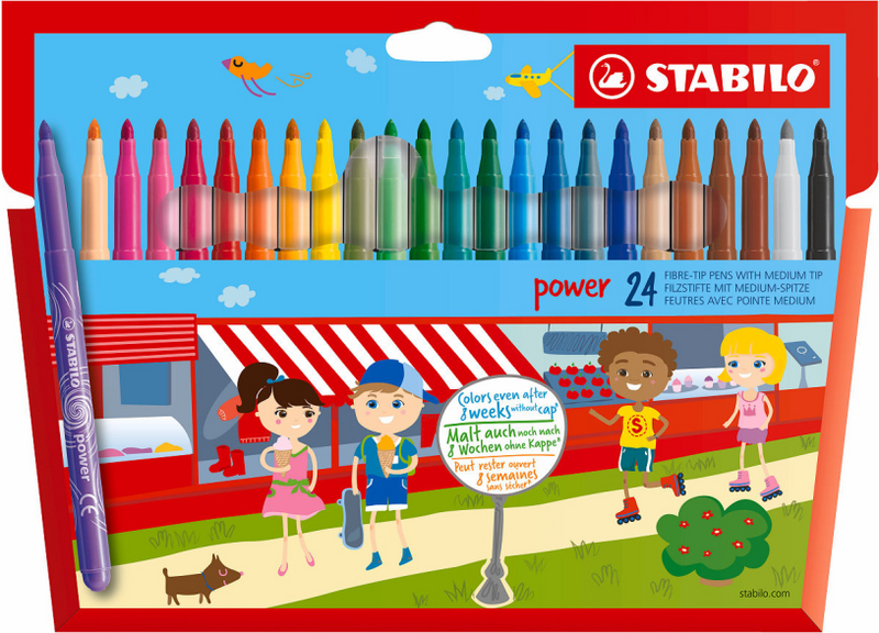 Load image into Gallery viewer, Stabilo power - viltstift - set met 24 stuks
