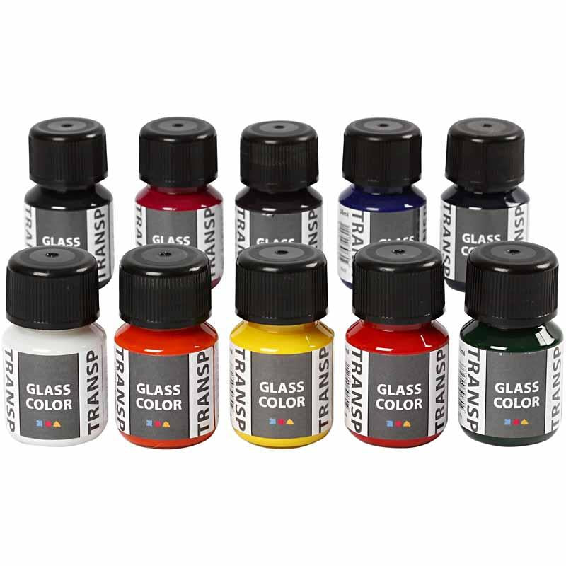 Load image into Gallery viewer, Creativ company glass color transparant glasverf kleur, 10x30ml
