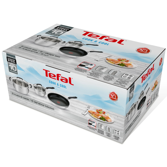 Load image into Gallery viewer, Tefal Kookgerei Tefal Cook Cool Pannenset 3-delig
