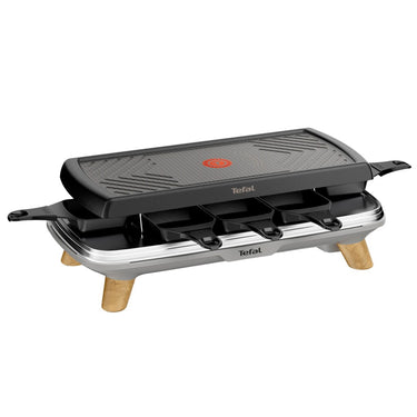 Tefal re610d 3in1 8-persoons raclette zwart rvs hout