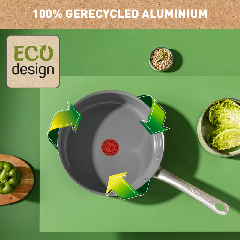 Load image into Gallery viewer, Tefal c42432 renew+ keramische hapjespan 24cm met deksel
