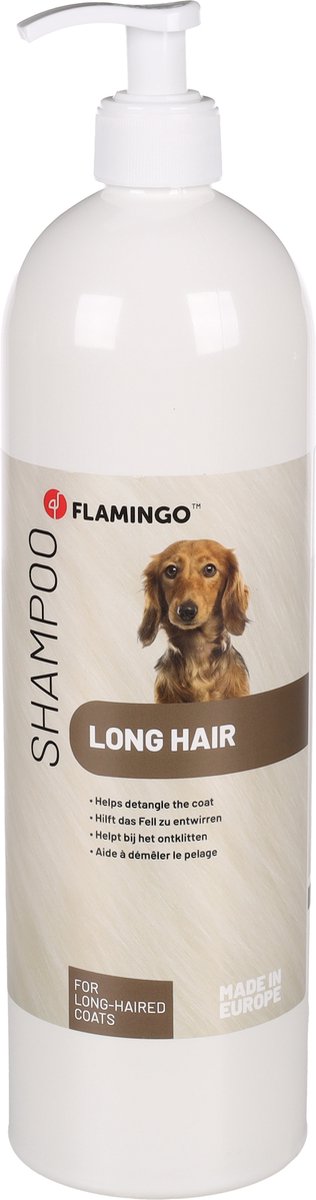Flamingo - shampoo honden - shampoo 1l lange vacht - 1st
