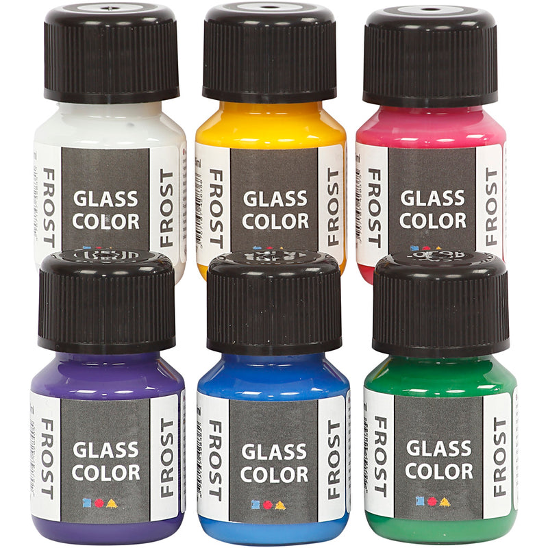Load image into Gallery viewer, Creativ company glass color frost glasverf kleur, 6x30ml
