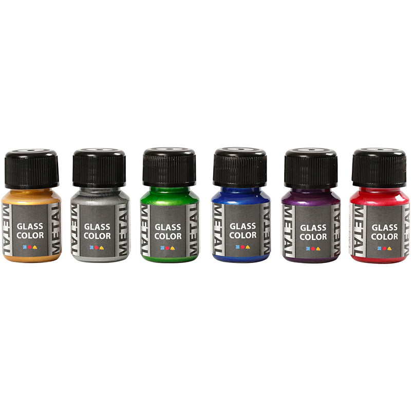 Afbeelding laden in galerijviewer, Https: www.cchobby.nl glass-color-metal-diverse-kleuren-6x30-ml-1-doos
