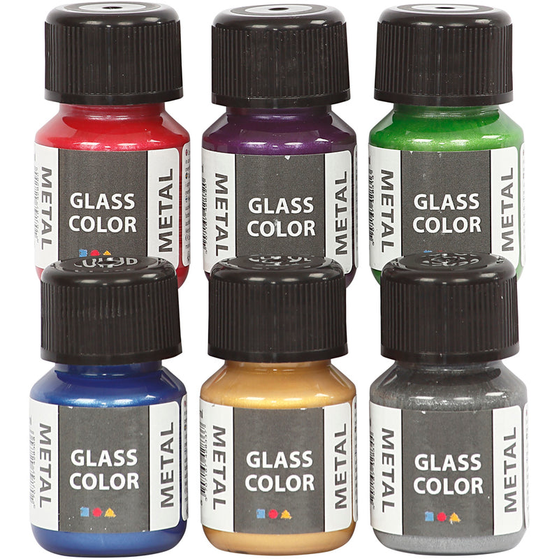 Afbeelding laden in galerijviewer, Https: www.cchobby.nl glass-color-metal-diverse-kleuren-6x30-ml-1-doos
