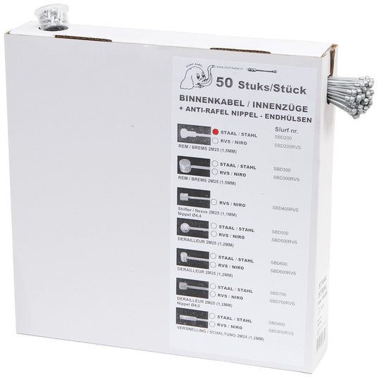 Slurf rembinnenkabel inner br.cab. steel 50psc.