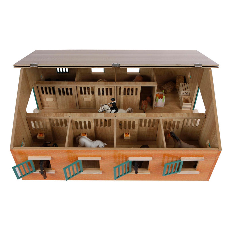 Load image into Gallery viewer, Kids globe paardenstal met 7 boxen, 1:24
