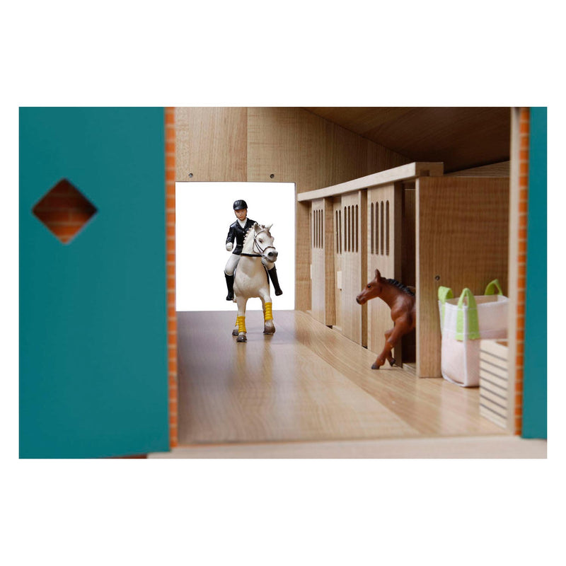 Load image into Gallery viewer, Kids globe paardenstal met 7 boxen, 1:24
