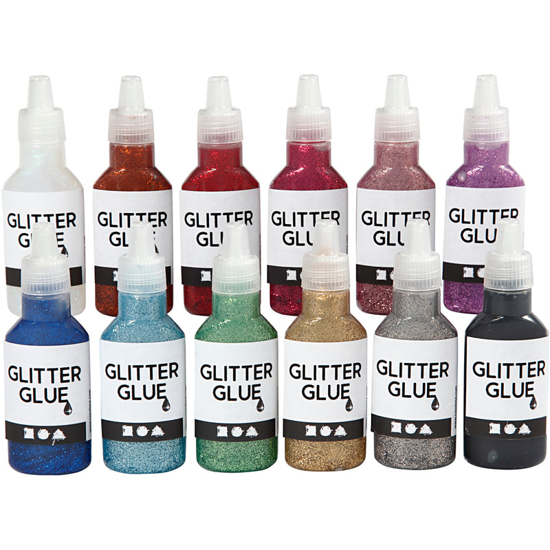 Load image into Gallery viewer, Creativ company https: www.cchobby.nl glitterlijm-diverse-kleuren-12x25-ml-1-doos
