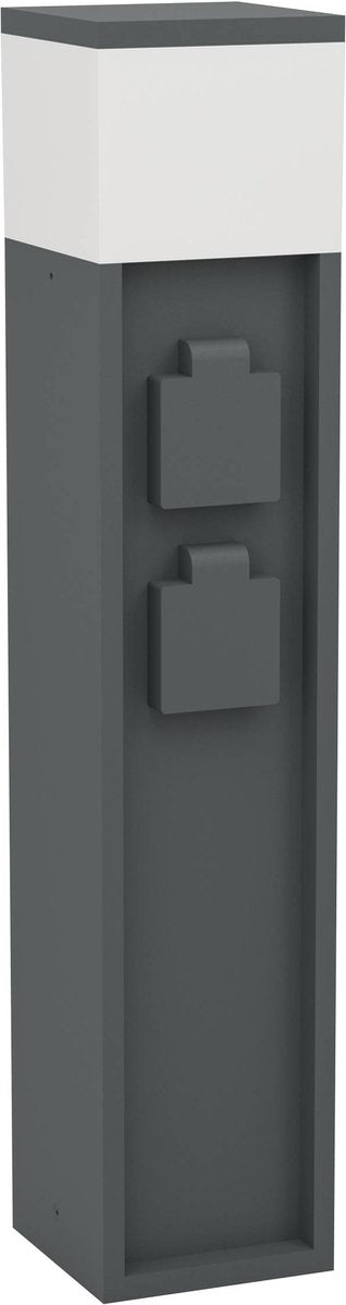 Eglo park5 stopcontact zuil buiten - e27 - 50 cm - antraciet wit