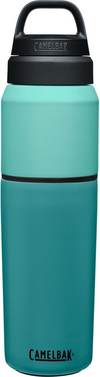 Camelbak multibev vacuum rvs - waterfles met afneembare koffie theebeker - 650 ml + 500 ml - groen groen (coastal lagoon)