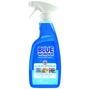 Blue wonder 1070319 - prof glas en int. reiniger 1l | 6 stuks