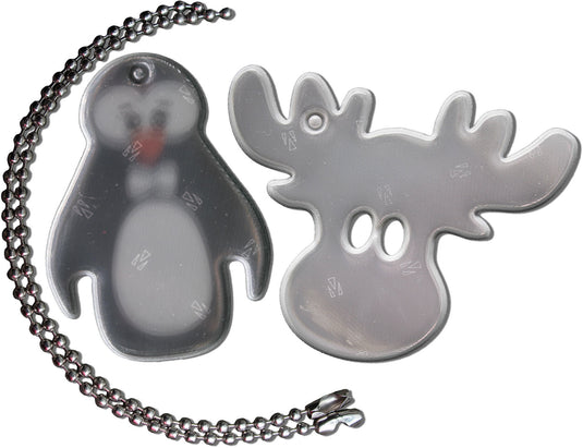 4-act reflex-aanhanger refl.tag pinguin+elk w.chain
