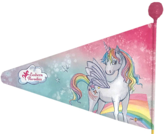 Bike fashion veiligheidsvlag safety flag einhorn paradies