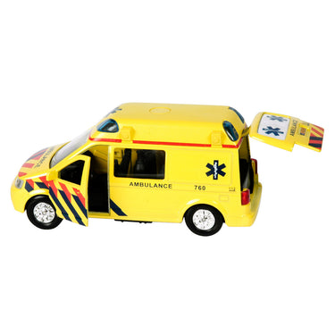 Kids globe ambulance nl die cast pb met licht en geluid 13cm<br>