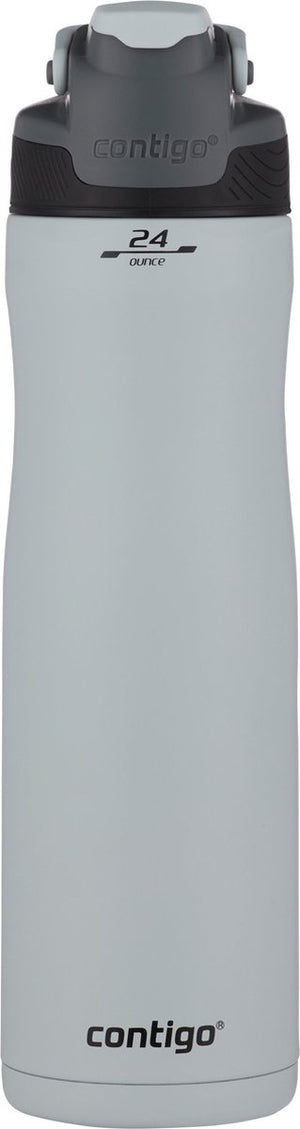 Contigo ashland chill drinkfles met rietje, grote bpa-vrije roestvrijstalen waterfles, thermosfles lekvrij, houdt dranken tot 24 uur koel; voor sport, fietsen, joggen, wandelen, 720 ml | macaroon