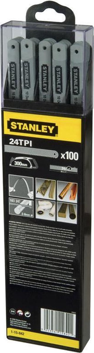 Stanley handgereedschap 2-15-842 metaalzaagbladen - 300mm - 24 tpi (5st) - 2-15-842