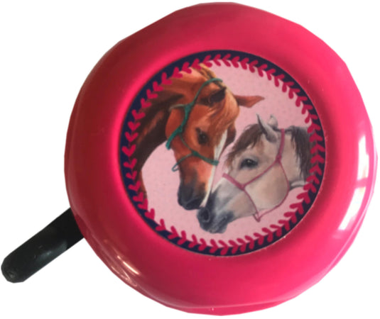 Bike fashion kinder fietsbel bell pferdefreunde pink
