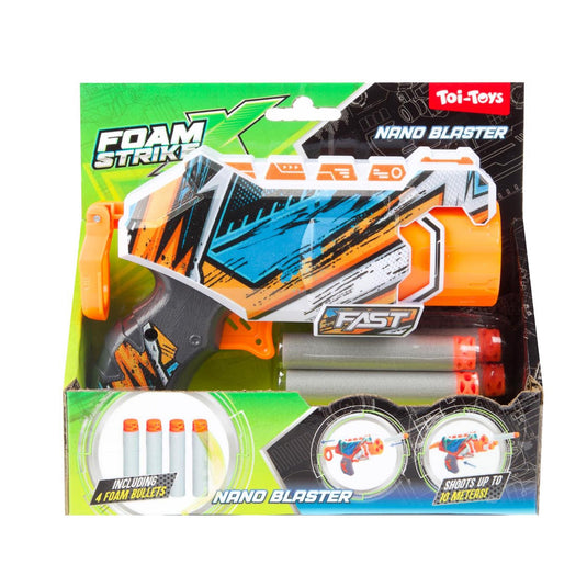 Toi-toys foam strikex afschietpistool nano blaster met 4 foampijlen