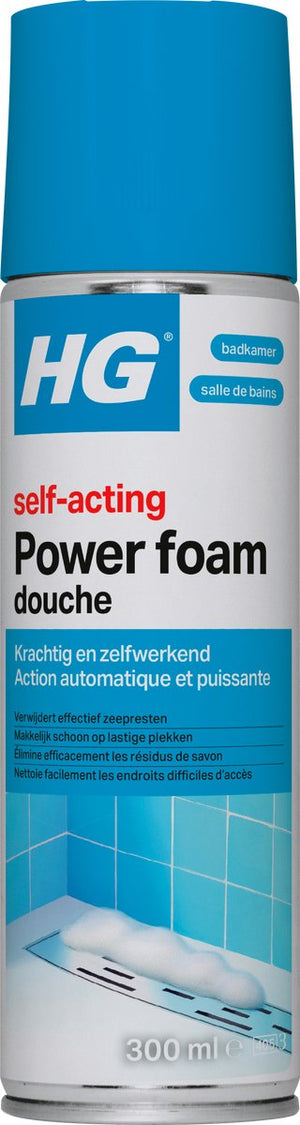 Merkloos sans marque hg - badkamer - badkamerreiniger - power foam douche - zelf-activerend - 300 ml - 1 stuk