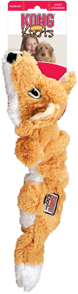 Kong scrunch knots vos m - kauwspeelgoed - multi