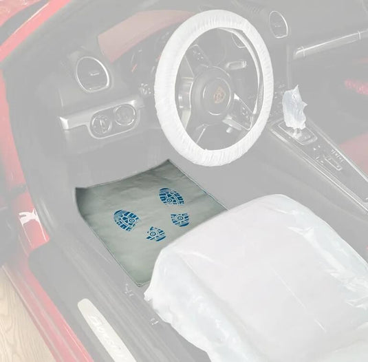 Serwo automotive einwegfußmatte paperplast paper footwear protector 500 pieces 38x50cm