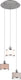 Trio kaprun - hanglamp - chroom - excl. 3x e14 28w - in hoogte aanpasbaar