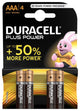 Duracell batterij aaa 2400mah 1,5v lr03 power boost (4st)