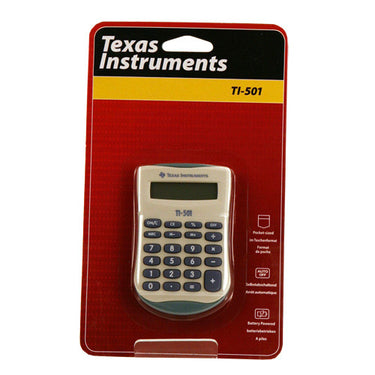 Texas instruments zakrekenmachine ti-501 blauw, wit 8 karakters