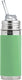 Pura thermos rietjesfles free-flow 260ml - thermoskan - thermosfles - plasticvrij - met isolatiewand - op 2 manieren te gebruiken - medische kwaliteit siliconen - inclusief siliconen rietje free-flow, reisdop, sleeve en borsteltje - moss sleeve