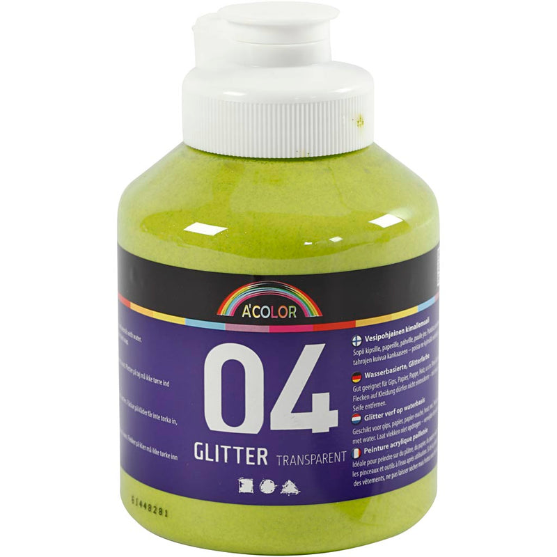 Load image into Gallery viewer, Creativ company https: www.cchobby.nl acrylverf-met-glitters-lime-groen-500-ml-1-fles
