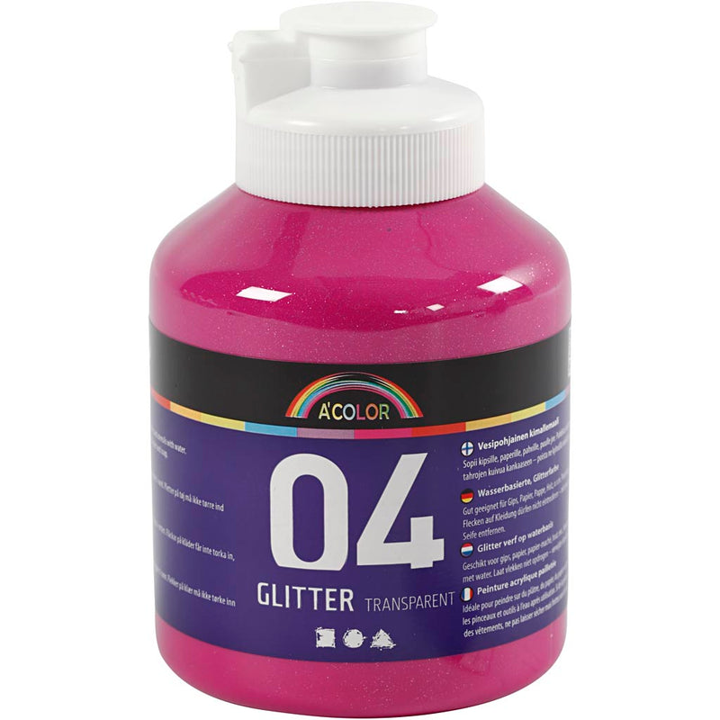 Load image into Gallery viewer, Creativ company https: www.cchobby.nl acrylverf-met-glitters-roze-500-ml-1-fles
