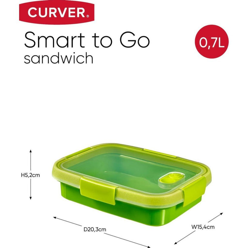Load image into Gallery viewer, Curver smart to go sandwich box 0,7 l
