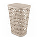 Curver wasmand met deksel - ventilatiegaatjes - beige - kunststof - 55 ltr - 42 x 34 x 60 cm