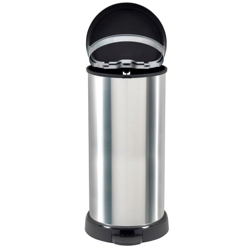 Load image into Gallery viewer, Curver decobin pedaalemmer ovaal 40l zilver zwart
