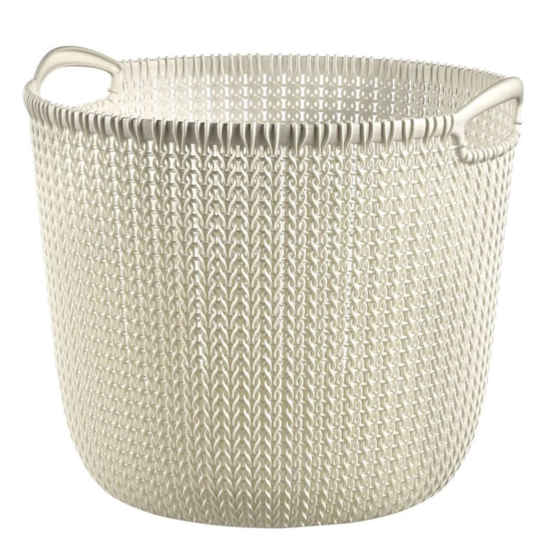 Load image into Gallery viewer, Curver opbergmand knit rond l 30 l crèmewit
