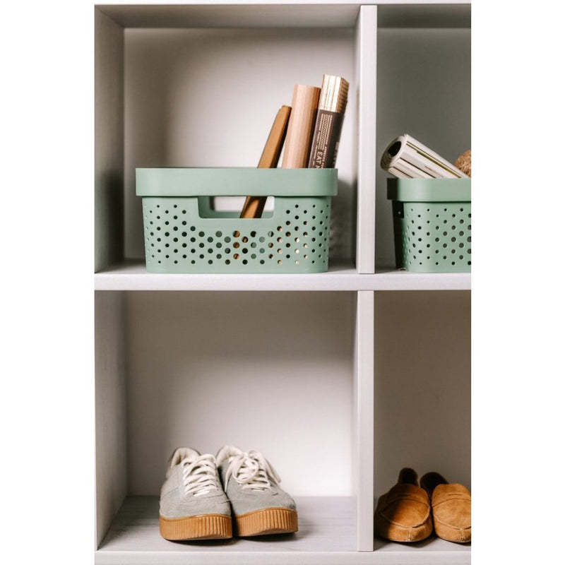 Load image into Gallery viewer, Curver infinity dots opbergmand 11l groen
