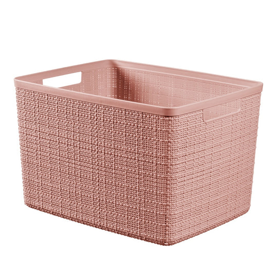 Curver jute opbergmand l 20l rose dawn | 2 stuks