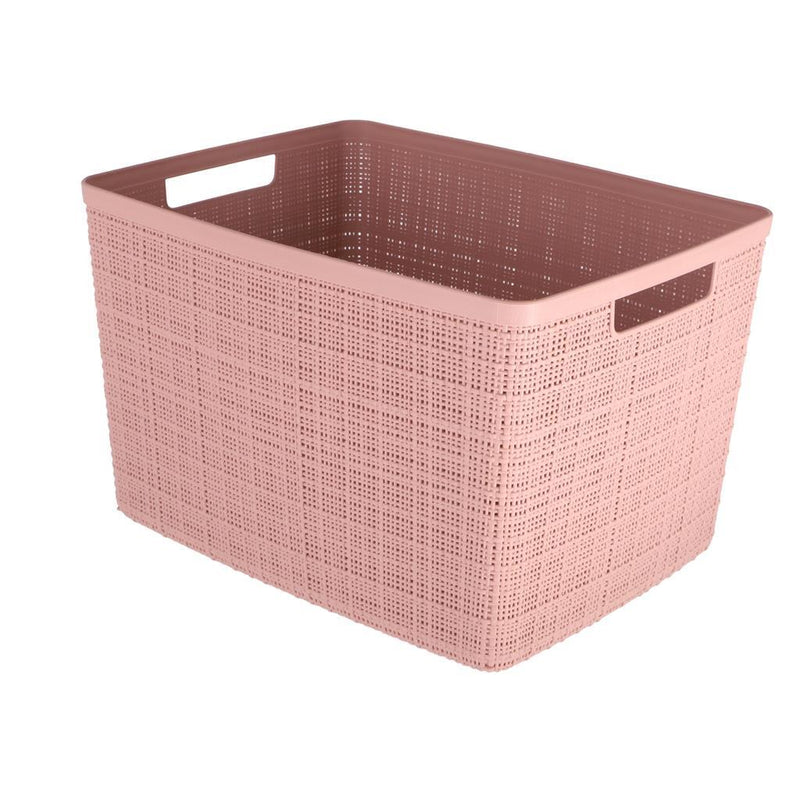 Load image into Gallery viewer, Curver opbergmand jute-look 20l roze
