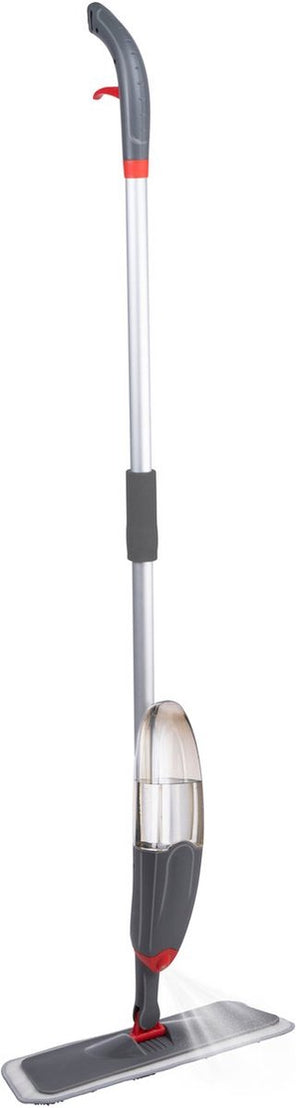 Dirt devil dweil met sprayfunctie - 360° roterende dweil - incl. dweildoek - hervulbare fles 640ml - voor nat en droog gebruik - kunststof - grijs