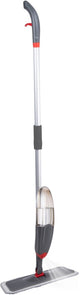 Dirt devil dweil met sprayfunctie - 360° roterende dweil - incl. dweildoek - hervulbare fles 640ml - voor nat en droog gebruik - kunststof - grijs