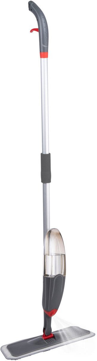 Dirt devil dweil met sprayfunctie - 360° roterende dweil - incl. dweildoek - hervulbare fles 640ml - voor nat en droog gebruik - kunststof - grijs
