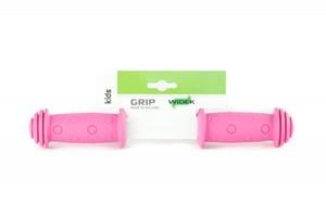 handles girls 100 x 22 mm rubber pink 2 pieces