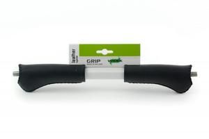 Load image into Gallery viewer, Widek Handvat Leer Hybride Zwart 120mm
