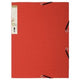 Exacompta map 56985e recycleerd karton 380g m2 a4 24x33cm rood oranje rugetiket