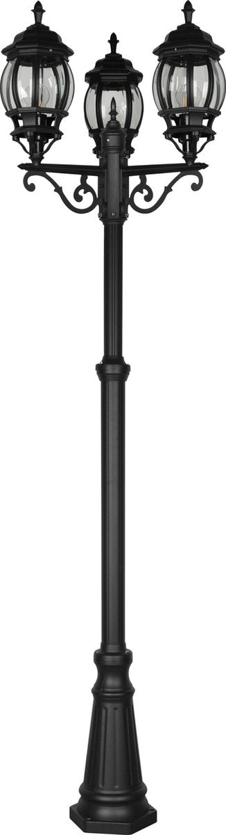 Trio elvo - paalverlichting - zwart mat - excl. 3x e27 4 w - zwenkbaar - buitenverlichting - ip44