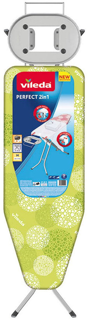 Vileda strijkplank perfect 161266 122 x 44 cm groen metaal plastic 2 in 1