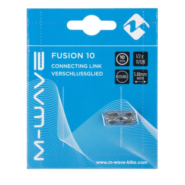 Load image into Gallery viewer, M-Wave Kettingschakel Fusion 1 2 x 11 128 staal 10S zilver
