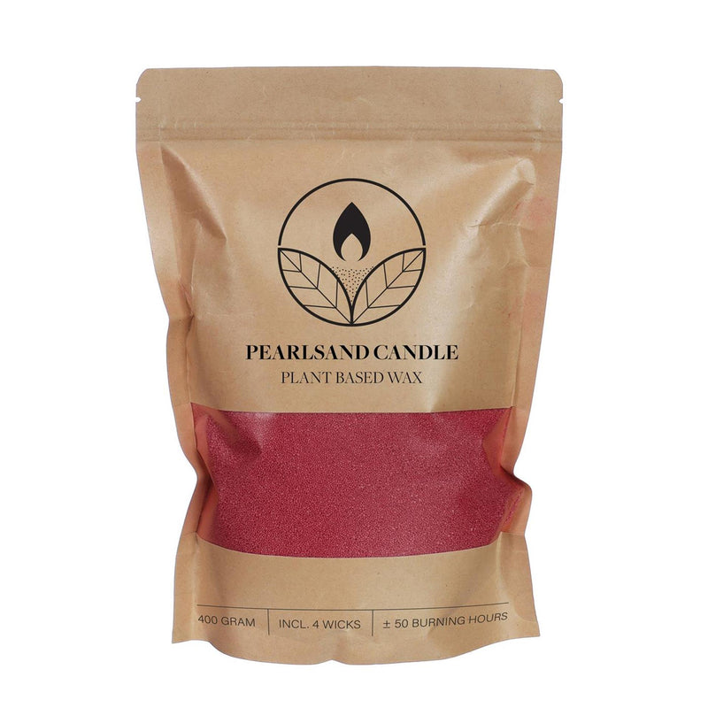 Load image into Gallery viewer, Ideas 4 seasons kaarsenzand pearlsand candle 400gr rood
