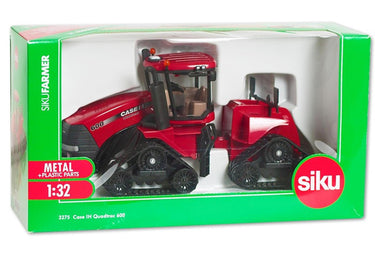 Siku 3275, case ih quadtrac 600 rupstractor, 1:32, metaal kunststof, rood, functioneel koppelstuk en -trekhaak